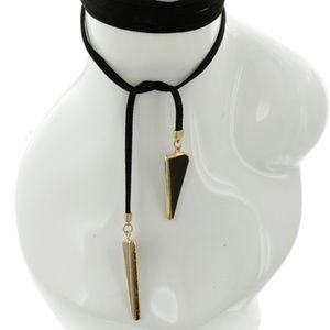 Gold Tone / Black Suede & Brown Stone / Lead&nicke